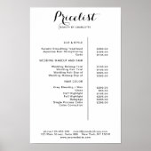 Moderne Poster prijslijst (Voorkant)