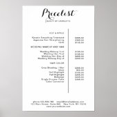 Moderne Poster prijslijst (Voorkant)