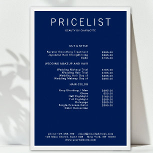 Moderne Poster prijslijst