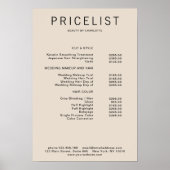 Moderne Poster prijslijst (Voorkant)