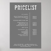 Moderne Poster prijslijst (Voorkant)