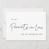 Moderne Pour mes parents carte de jour de mariage (Devant)