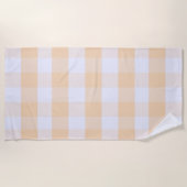 Moderne Preppy Gingham Strandlaken (Voorkant)