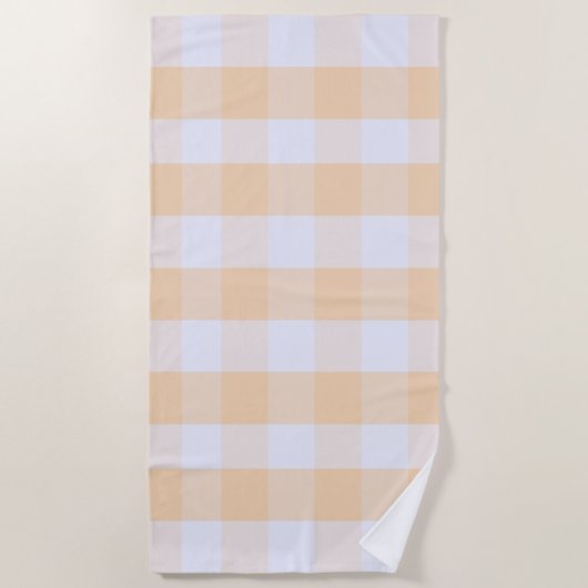 Moderne Preppy Gingham Strandlaken (Voorkant)