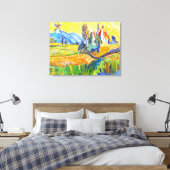 Moderne pressionistische kunstzomerrecensie canvas afdruk (Insitu (Slaapkamer))