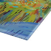 Moderne pressionistische kunstzomerrecensie snijplank (Hoek)