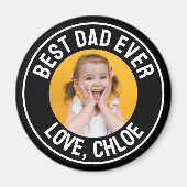 Moderne pret Beste papa ooit foto Magneet (Voorkant)