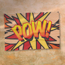 Moderne pret-comicbook-popart POW