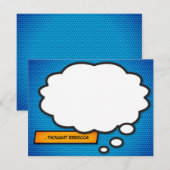 Moderne Pret Denk Bubbel Gepersonaliseerd Notitiekaartje (Voorkant / Achterkant)