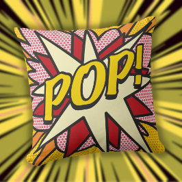 Moderne pret typografische geometrische strip POP Kussen