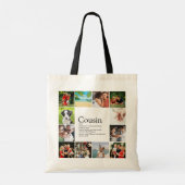 Moderne pretencollage neef definitie tote bag (Achterkant)