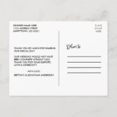 Moderne pretige kalligrafie Liefde en Dank Huwelij Briefkaart (Achterkant)