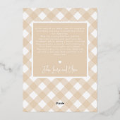 Moderne Prettig Kerstmis Minimaal 1 Foto Beige Folie Feestdagenkaart (Achterkant)