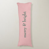 Moderne prettige feestdag en heldere kerstfeestdag lichaamskussen (Voorkant Verticaal)