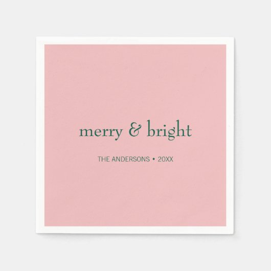 Moderne prettige feestdag en heldere kerstfeestdag servet (Voorkant)