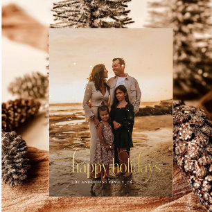 Moderne Prettige Feestdagen Familie Foto geruite T