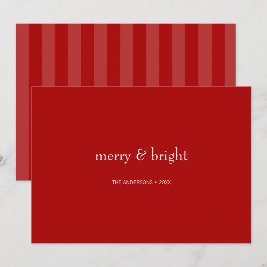 Moderne prettige feestdagen feestdagenkaart (Voorkant / Achterkant)