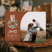 Moderne Prettige Feestdagen Fotokaart Feestdagenkaart