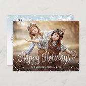 Moderne Prettige feestdagen kerstgroet Briefkaart (Voorkant / Achterkant)