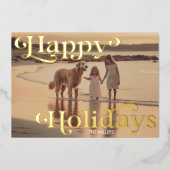 Moderne Prettige Feestdagen Minimalistisch 1 Foto  (Voorkant)