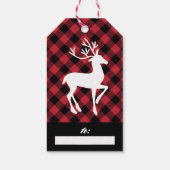 Moderne Prettige feestdagen Roodbuffel Cadeaulabel (Achterkant)