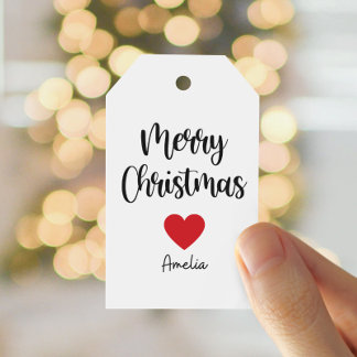 Moderne prettige kerstcadeauLabels Cadeaulabel