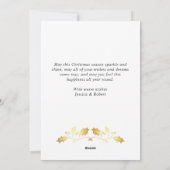 Moderne prettige kerstfotografie feestdagenkaart (Achterkant)