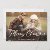 Moderne prettige kerstmis 3 FOTO-groet Feestdagenkaart (Voorkant)