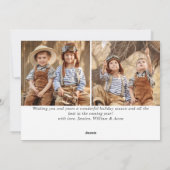 Moderne prettige kerstmis 3 FOTO-groet Feestdagenkaart (Achterkant)