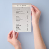 Moderne Prijslijst Menu Haarstudio Gold Stripe (Hand)