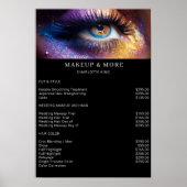 Moderne Prijslijst van Make-up Fotosalon Poster (Voorkant)