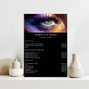 Moderne Prijslijst van Make-up Fotosalon Poster