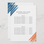 Moderne prijslijst voor gebruikers menu (Voorkant / Achterkant)