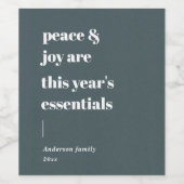 moderne prijsopgave, vreugde en feestdagen wijn etiket (Enkel label)