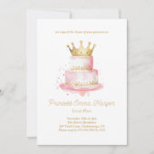 Moderne prinses roze elk jaar verjaardag kaart (Voorkant)