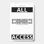 Moderne print beveiligingsfunctionaris aangepaste  badge (Achterkant)