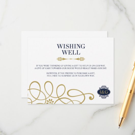 Moderne Print De liefde bruiloft wensen goed Kaart (Voorkant / Achterkant in situ)