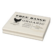 Moderne Print Free Range Egg Carton Stamp Rubberstempel (Stempel)