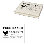 Moderne Print Free Range Egg Carton Stamp Rubberstempel (Gestempeld)