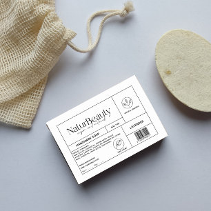 Moderne product Cosmetische zeep Label Voedselcontainer Etiket