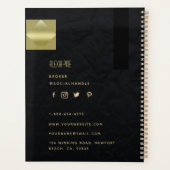 Moderne Professional Black Gold Photo Business Planner (Achterkant)