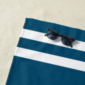 Moderne Professional Business Logo Blue Stripe Strandlaken (In situ)