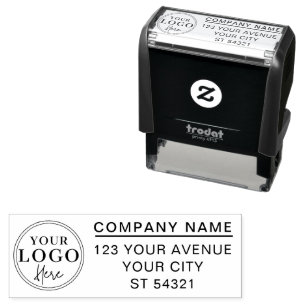 Moderne Professional Business Logo Return-adres Zelfinktende Stempel