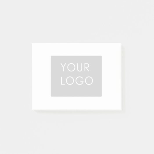 Moderne Professional Company Business Logo White Post-it® Notes (Voorkant)