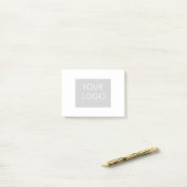 Moderne Professional Company Business Logo White Post-it® Notes (Op bureau)