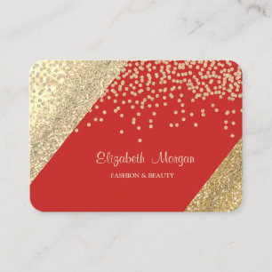Moderne professional, gouden glinsterende diamante visitekaartje