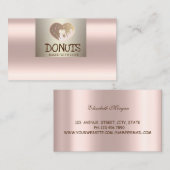 Moderne professional, Roos Gold, donuts, bakkerij Visitekaartje (Voorkant / Achterkant)