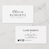 moderne professional | visitekaartje fotograaf (Voorkant / Achterkant)