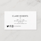 moderne professional | visitekaartje fotograaf (Achterkant)