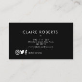 moderne professional | visitekaartje fotograaf (Achterkant)